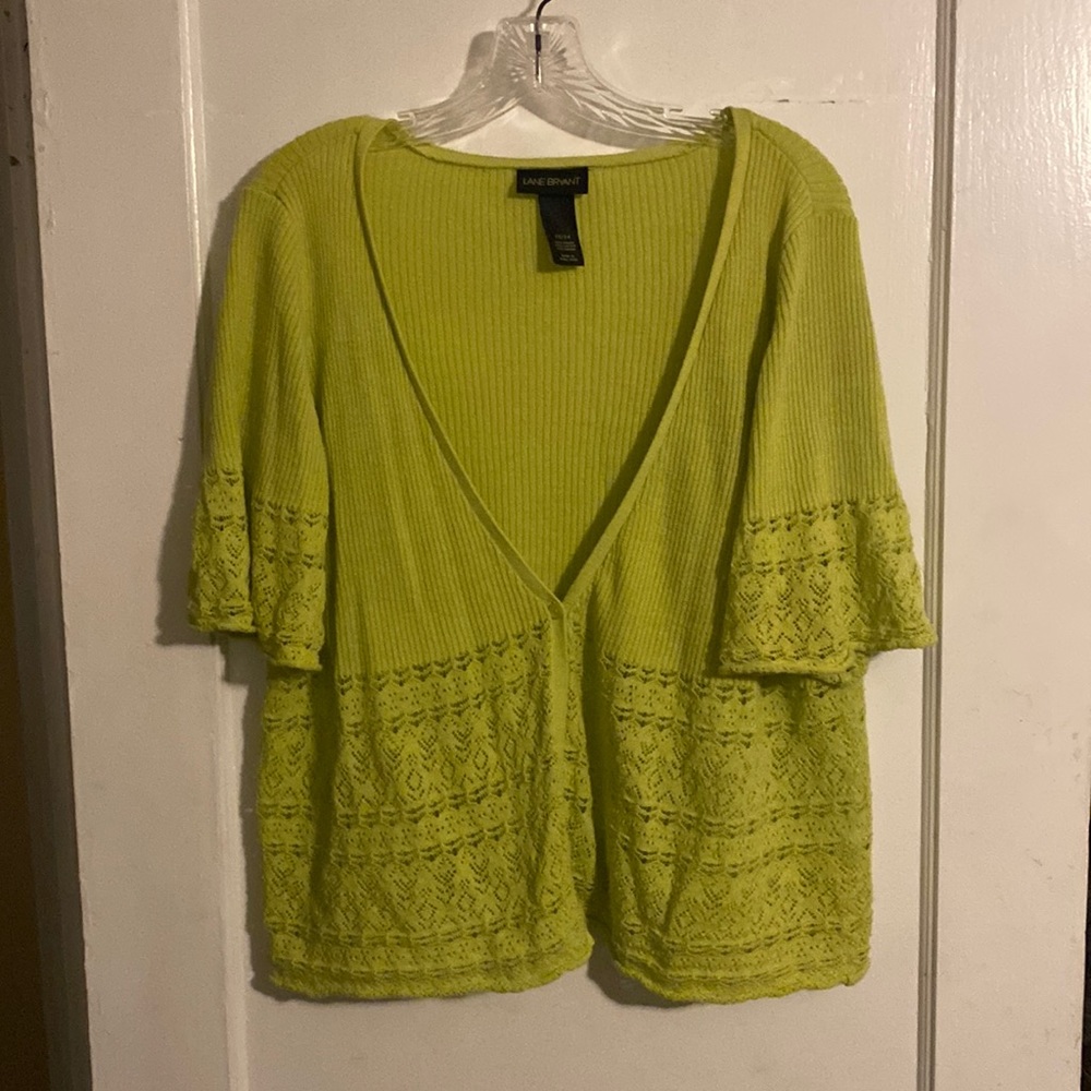 22/24 Lane Bryant Short Sleeve Lightweight Open Front Cardigan Sweater